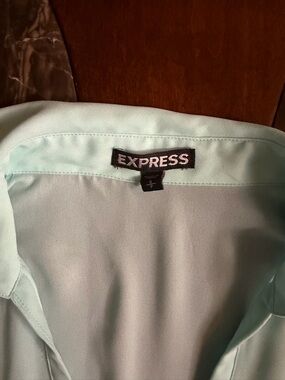 Express Pastel Mint Collared Blouse